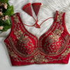Tew Heavy Pure Soft Roman Silk Embroidery Work Blouse Collection Wholesale Online